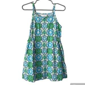 Hanna Andersson Floral Medallion Sundress Blue/Green Child’s Size 100 (4)